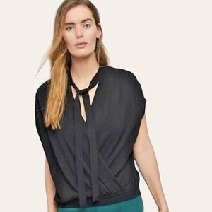 Anthropologie Rambuteau Black Knit Sleeveless Wrap Sweater 💕